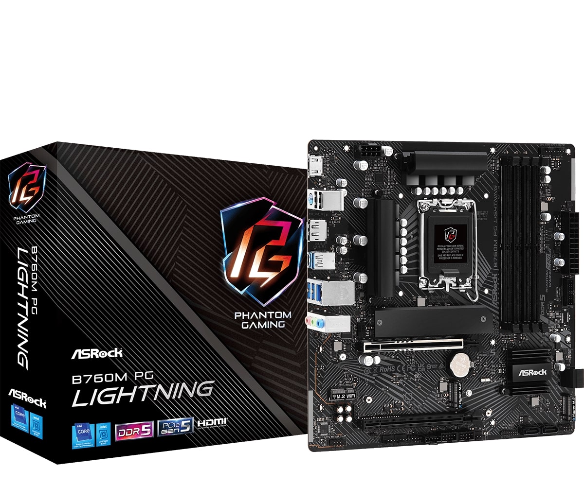 Материнська плата ASRock B760M PG Lightning Socket 1700